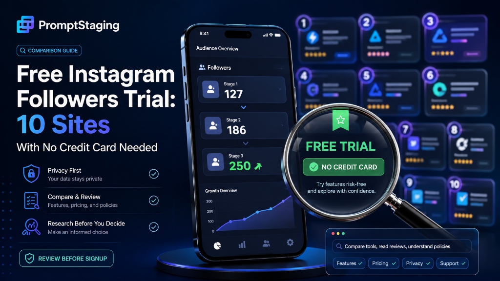 Free Instagram followers trial, checked sites and what they ask for