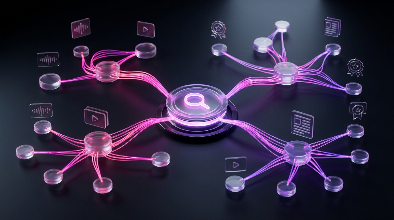 10x Content Marketing and AEO Ranking holographic search cluster nodes